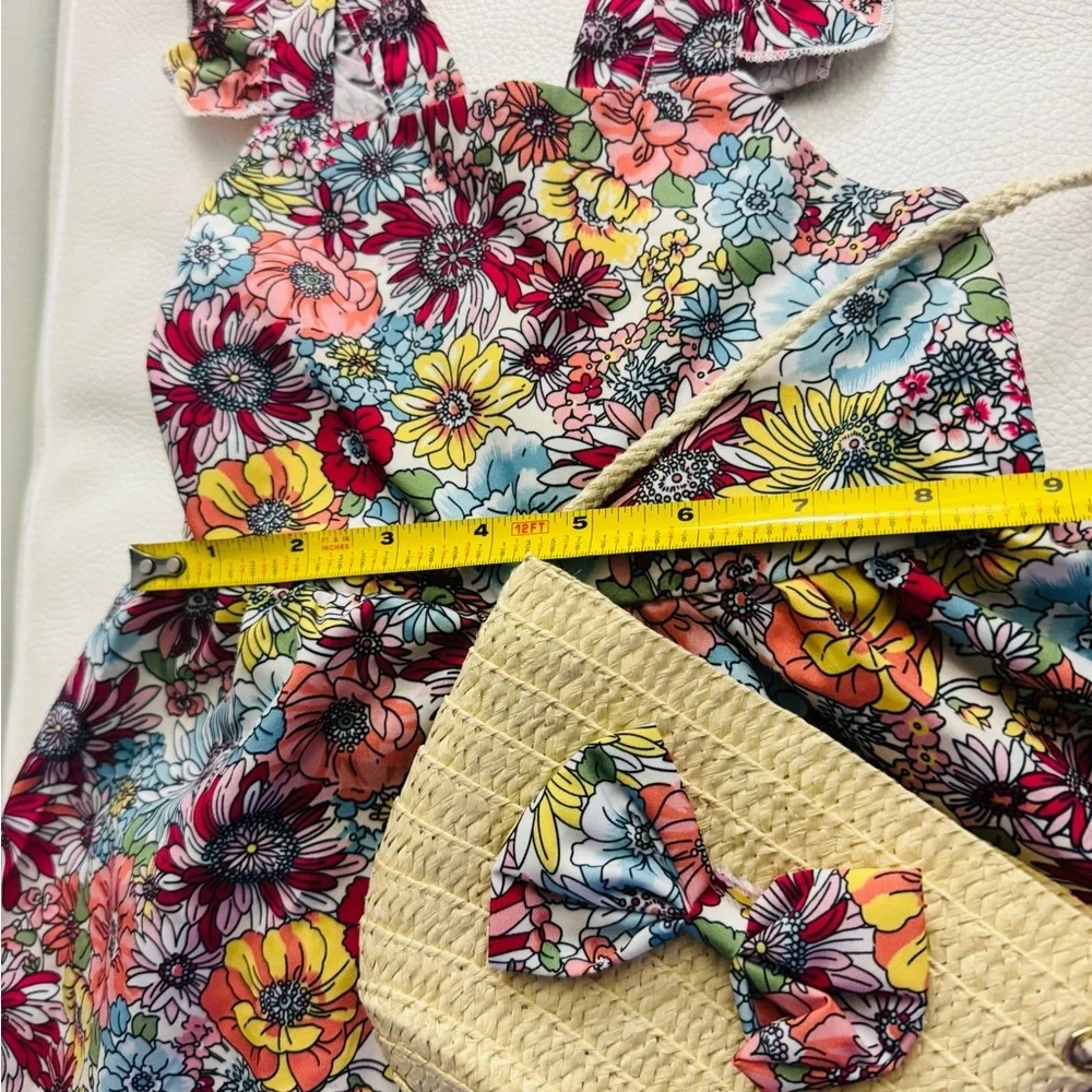 Floral Baby Dress with Matching Bag